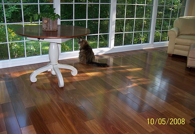 Brazilian Teak (Cumaru) hardwood flooring installation